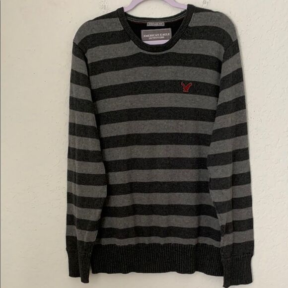 American Eagle VTG Fit Outfitters Wool Bland Men's Striped Sweater Size XL - Picture 5 of 10